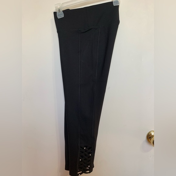 LUXE SLIMS Capris with Side  slit decorated with silver brooches. Like  new - Picture 4 of 6